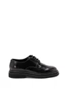 Dolce & Gabbana Calf Leather Polished Derby Shoes In Black