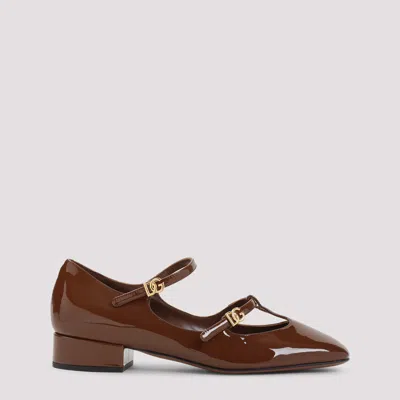 Dolce & Gabbana Calf Leather Pumps In Brown