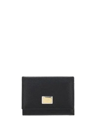 Dolce & Gabbana Calf Leather Wallet In Black