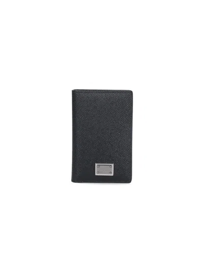 Dolce & Gabbana Calf Leather Wallet For Men In Black
