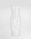 Dolce & Gabbana Calf-length Dress With Corset Detailing In White