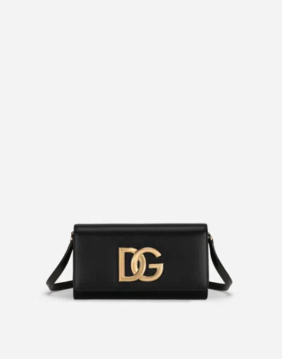 Dolce & Gabbana Calfskin 3.5 Clutch In Black