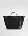 Dolce & Gabbana Men's Fabric And Leather Tote Bag In Black