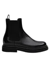 Dolce & Gabbana Black Brushed Leather Ankle Boot Scarpe Basse Black In Black