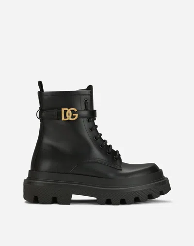 DOLCE & GABBANA CALFSKIN ANKLE BOOTS