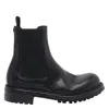 Dolce & Gabbana Chunky Sole Round Toe Ankle Boots In Black