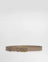 Dolce & Gabbana Calfskin Belt In Beige