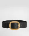 Dolce & Gabbana Calfskin Belt In Black