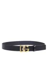 Dolce & Gabbana Calfskin Belt In Black