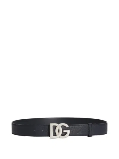 Dolce & Gabbana Calfskin Belt In Orange