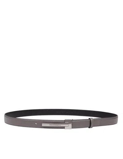 DOLCE & GABBANA DOLCE & GABBANA CALFSKIN BELT WITH BUCKLE