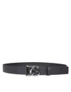 Dolce & Gabbana Black Belt With Dg Logo Detail In Black