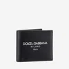 Dolce & Gabbana Black Wallet With Contrsting Print In Smooth Leather Man