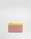 Dolce & Gabbana Calfskin Card Holder With Dg Logo In Multicolor