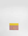 Dolce & Gabbana Calfskin Card Holder With Dg Logo In Multicolor