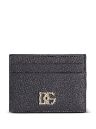 Dolce & Gabbana Calfskin Card Holder With Dg Logo In Orange