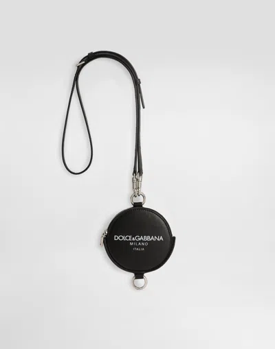 Dolce & Gabbana Calfskin Coin Pouch In Black