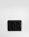 Dolce & Gabbana Calfskin Crossbody Bag With Logo In Black