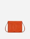 Dolce & Gabbana Calfskin Crossbody Bag With Logo In Orange