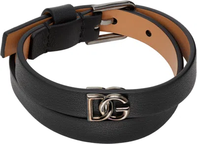 Dolce & Gabbana Calfskin 'dg' Logo Bracelet