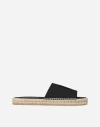 DOLCE & GABBANA CALFSKIN ESPADRILLE SLIDERS