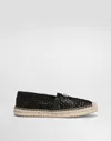 Dolce & Gabbana Calfskin Espadrilles In Black