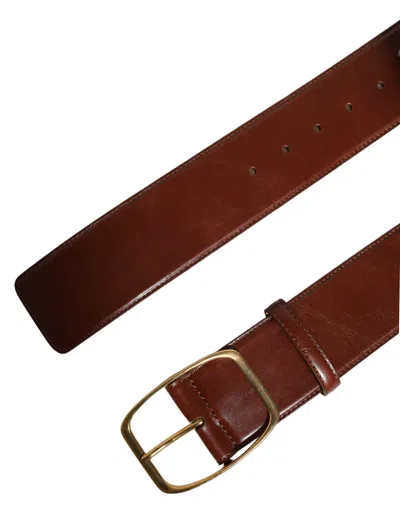 Dolce & Gabbana Calfskin Leather Belt In Gray