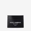 Dolce & Gabbana Black Wallet With Contrsting Print In Smooth Leather Man