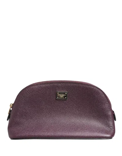 Dolce & Gabbana Calfskin Leather Dg Logo Wallet In Brown