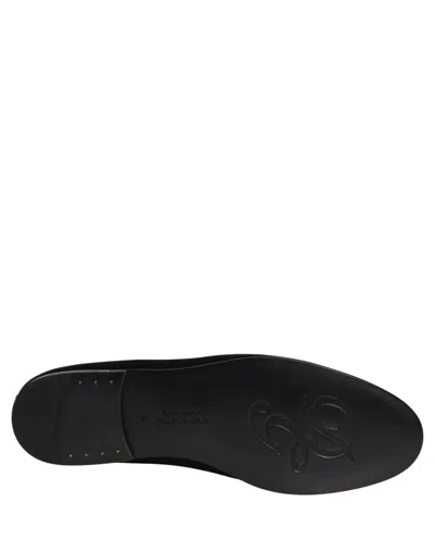 Dolce & Gabbana Calfskin Leather Logo Loafer In Black