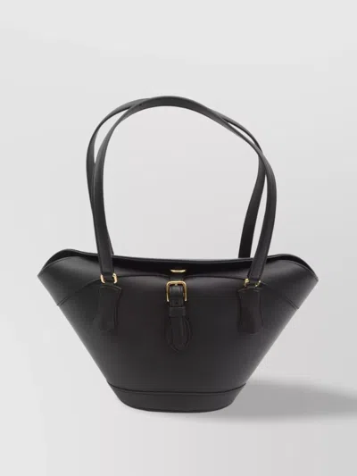Dolce & Gabbana Calfskin Leather Tote Bag In Black