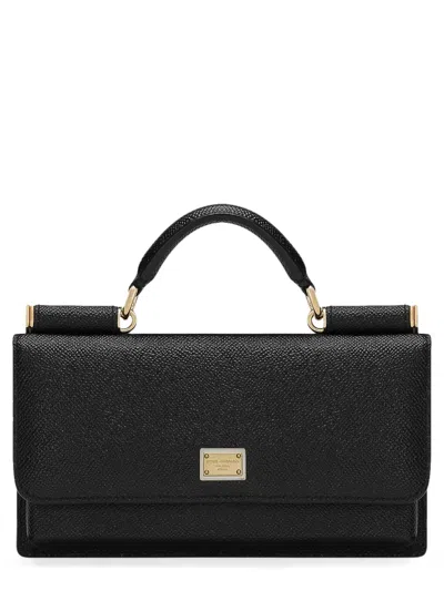 Dolce & Gabbana Calfskin Mini Bag In Black