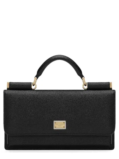 Dolce & Gabbana Calfskin Mini Bag In Black