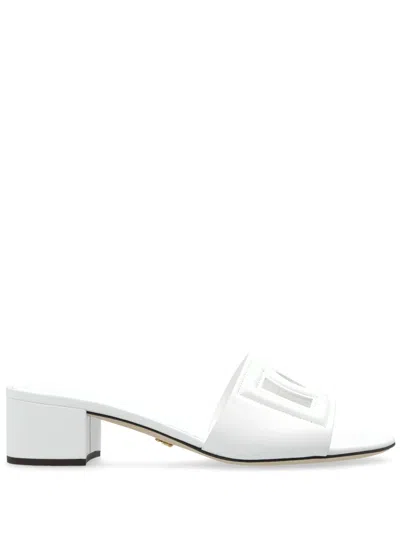 DOLCE & GABBANA DOLCE & GABBANA CALFSKIN MULE WITH DG MILLENNIALS LOGO
