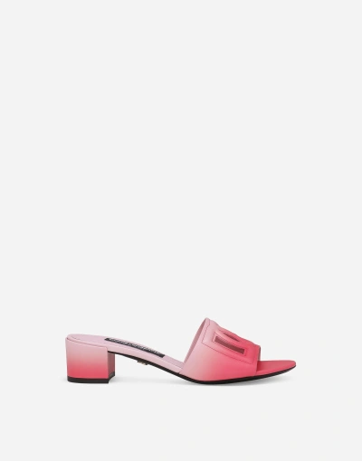 Dolce & Gabbana Calfskin Mules In Pink