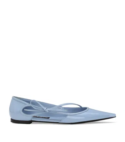 DOLCE & GABBANA CALFSKIN MUN BALLET FLATS