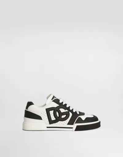 Dolce & Gabbana Kids' Calfskin Nappa New Roma Trainers In Multi