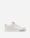 Dolce & Gabbana Leather Sneakers With Lateral Logo Patch In White