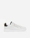 Dolce & Gabbana White Low Top Sneakers With Logo Lettering On The Tongue And Logo Detail On The Heel In Leather Woma In White
