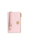 Dolce & Gabbana Calfskin Passport Holder With Dg Logo In Pink