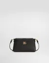 Dolce & Gabbana Calfskin Phone Bag In Orange