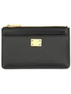 Dolce & Gabbana Calfskin Plongé Card Holder In Black