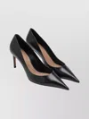 Dolce & Gabbana Calfskin Pointed Toe Stiletto Pumps In Black