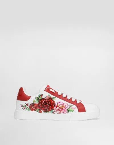 DOLCE & GABBANA CALFSKIN PORTOFINO SNEAKERS