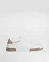Dolce & Gabbana Portofino Yatch Sneakers In Calfskin Color White And Dove Grey In Multicolor