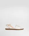 Dolce & Gabbana Calfskin Sandals With Cut-out Dg Logo In ホワイト