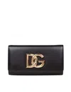 Dolce & Gabbana Calfskin Shoulder Bag Color Black In Black
