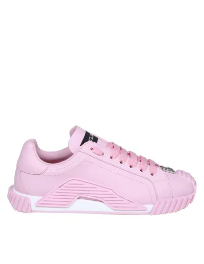 Dolce & Gabbana Calfskin Sneaker In Pink