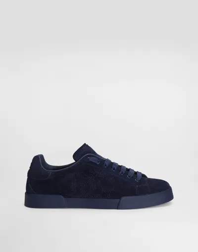 DOLCE & GABBANA CALFSKIN STROBEL PORTOFINO LIGHT SNEAKERS