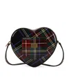 Dolce & Gabbana Calfskin Tartan Heart Shoulder Bag